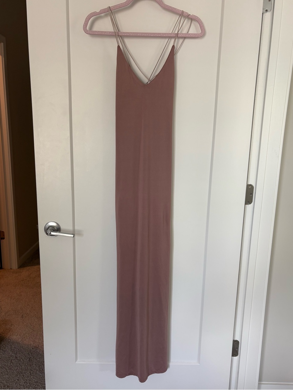 Tobi Mauve Slip Maxi Dress with Spaghetti Straps